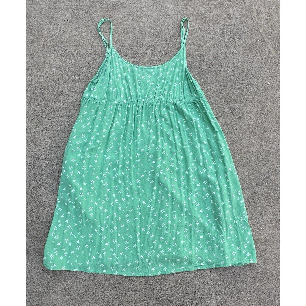 Wild Fable Women’s Green Floral Babydoll Cami Mini Dress With Pockets Size M